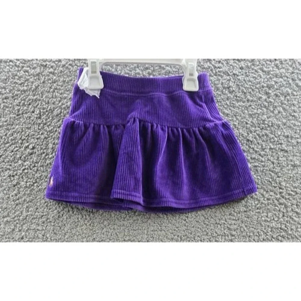 Polo Ralph Lauren Tiered Corduroy Skirt Toddler & Little Girls 2 Opulent Purple